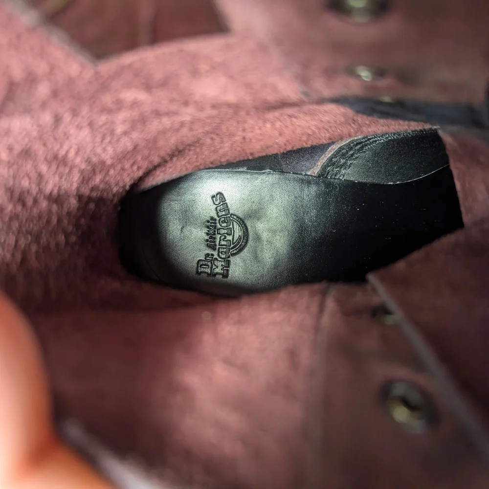 Dr. Martens Women's Burgundy Leather Boots - Picture 10 of 10